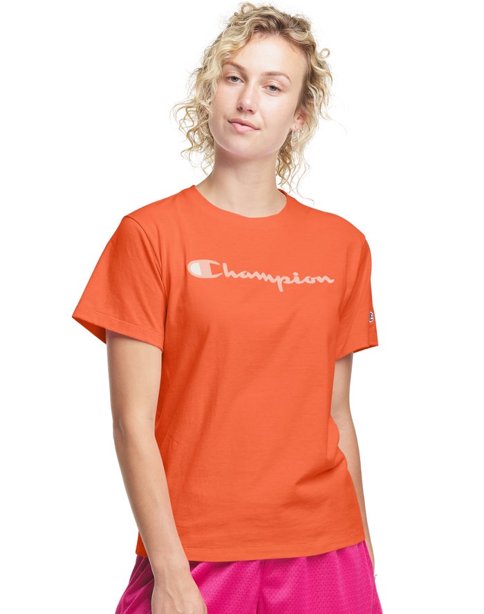 Champion Classic T-Shirt Dames - Oranje - Belgie 5394UZVLI